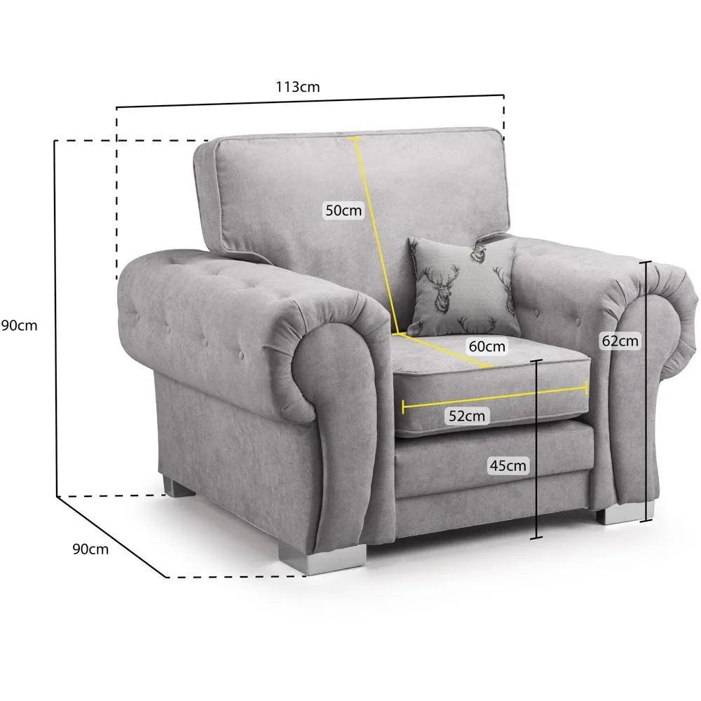 Verona Fullback Fabric Armchair