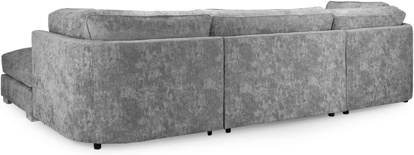 Bishop Fullback Corner U Shape Sofa Chenille Fabric Sofa