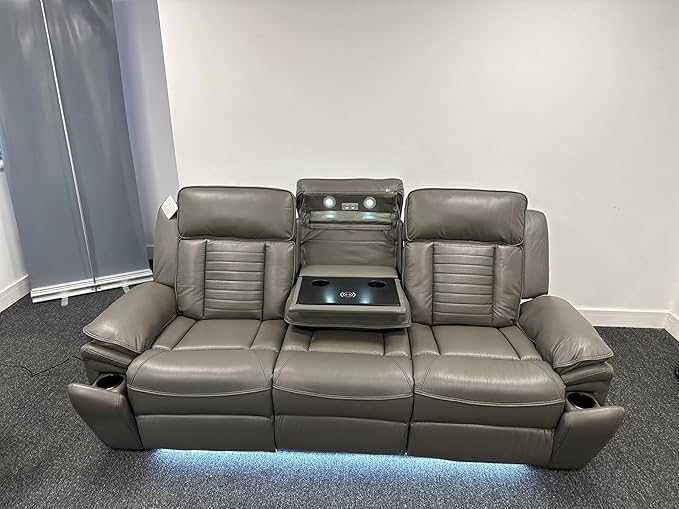MNS Savilla Leather Electric Recliners Sofa With Cupholders – 3+2 Seater Sofa Set