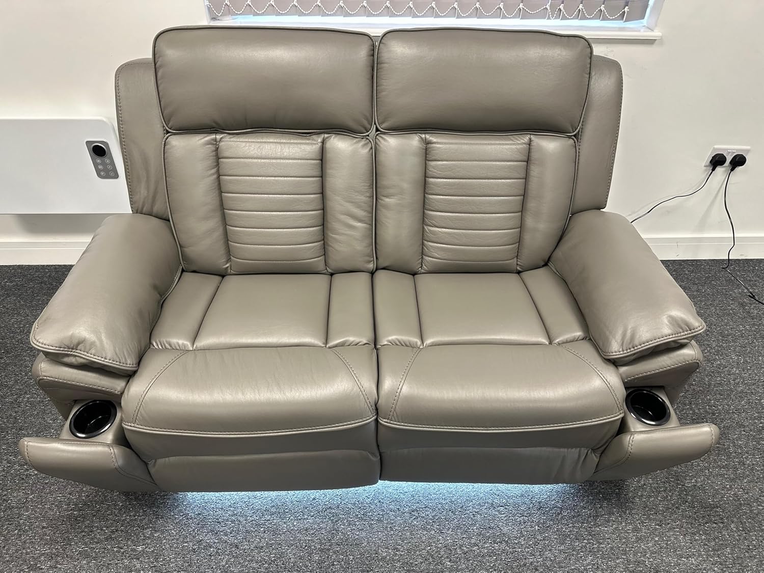 MNS Savilla Leather Electric Recliners Sofa With Cupholders – 3+2 Seater Sofa Set