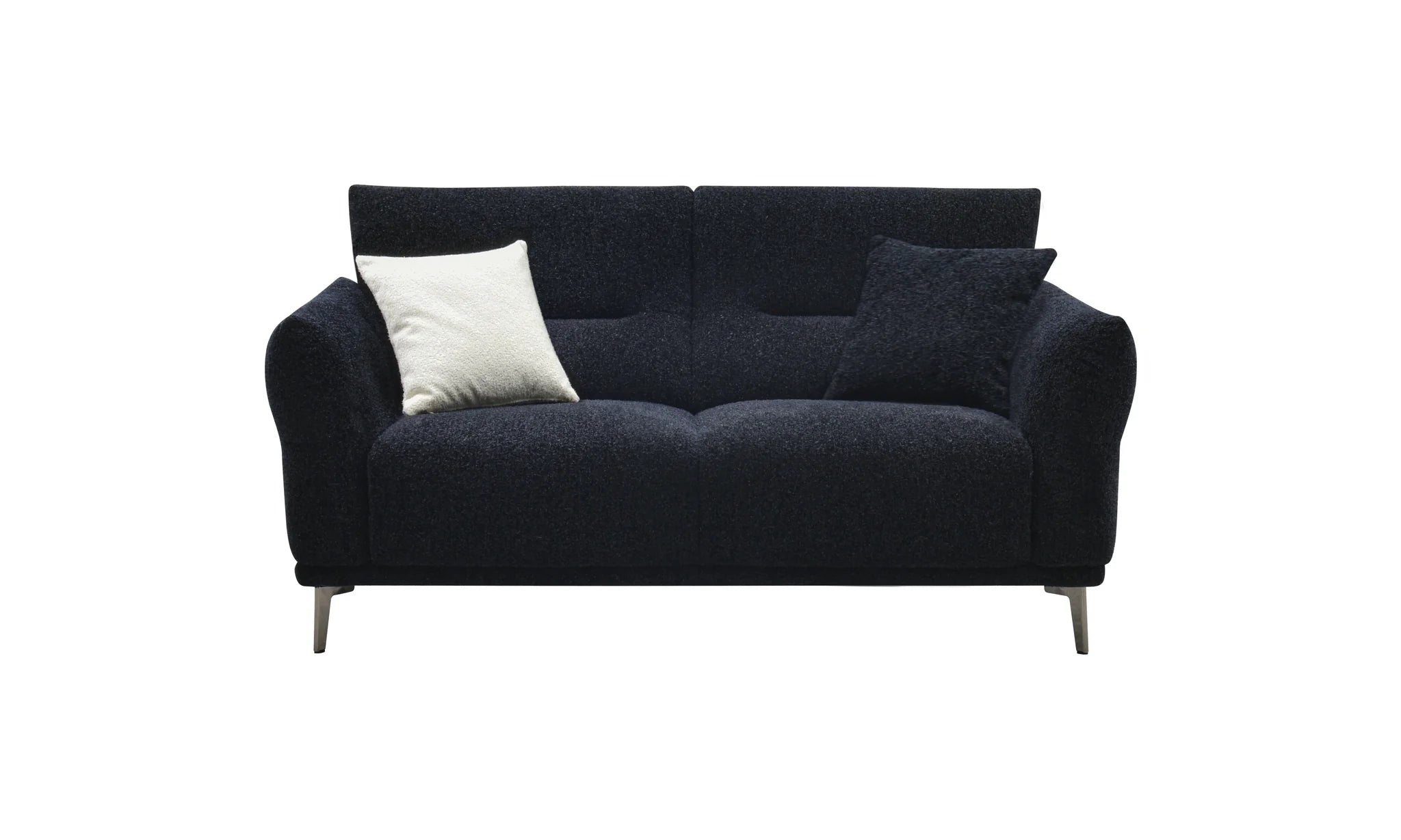 MNS Aluxo Albany Range Sofa in Midnight Black Lux Boucle Fabric - Deep Cushion Comfort