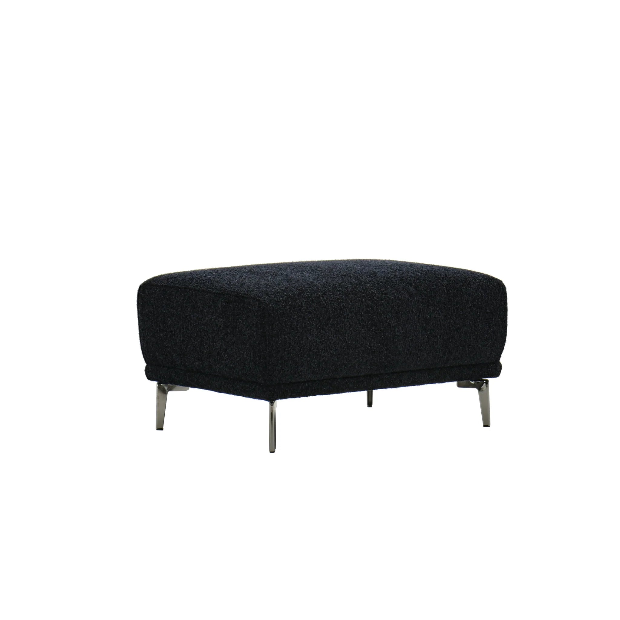 MNS Aluxo Albany Range Sofa in Midnight Black Lux Boucle Fabric - Deep Cushion Comfort