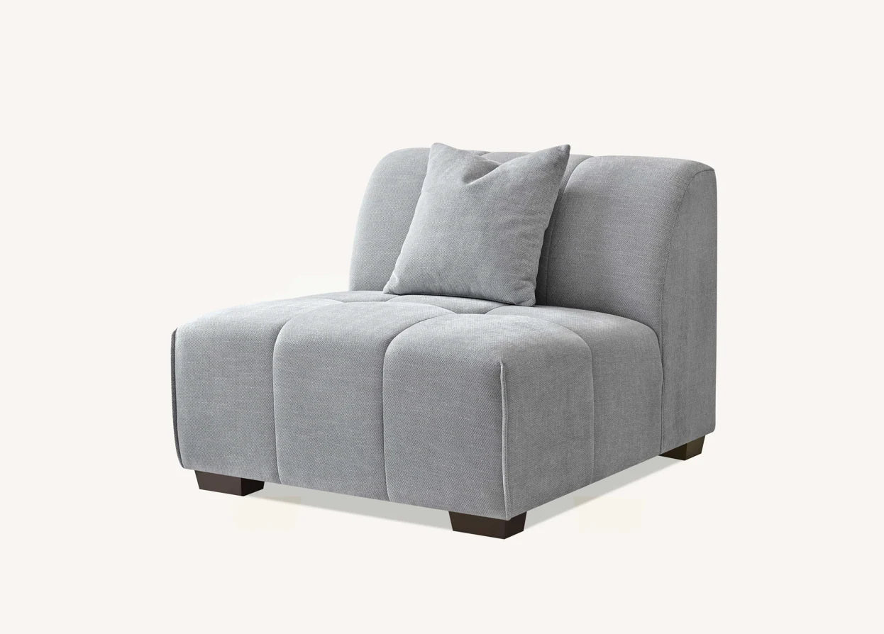 MNS Aluxo Leonard Left or Right Hand Corner Group in Cloudy Grey Boucle