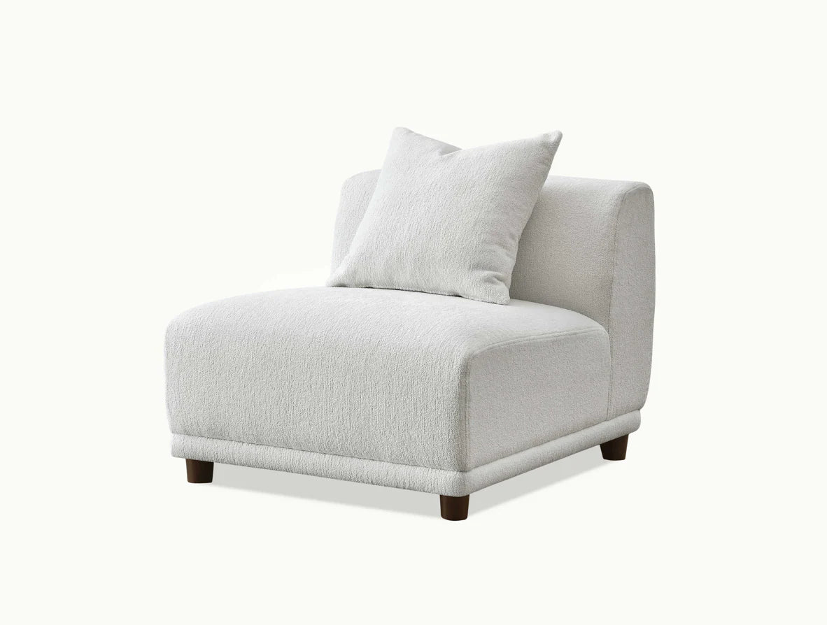 MNS Aluxo Lottie 5pc Modular Corner Sofa in Polar Boucle - L Shape Sofa - Customisable Layout