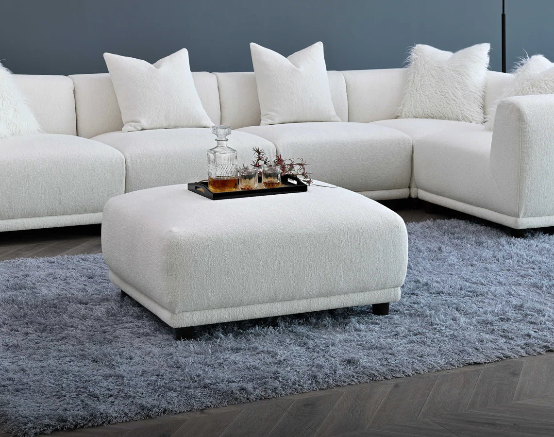 MNS Aluxo Lottie 5pc Modular Corner Sofa in Polar Boucle - L Shape Sofa - Customisable Layout