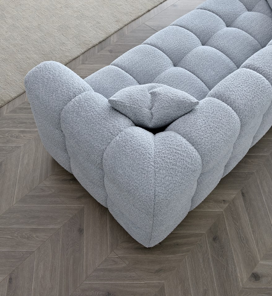 MNS Aluxo Tribeca Sofa Range in Pearl Boucle Fabric