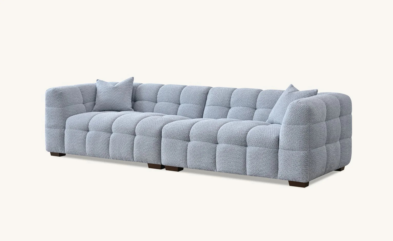 MNS Aluxo Tribeca Sofa Range in Pearl Boucle Fabric