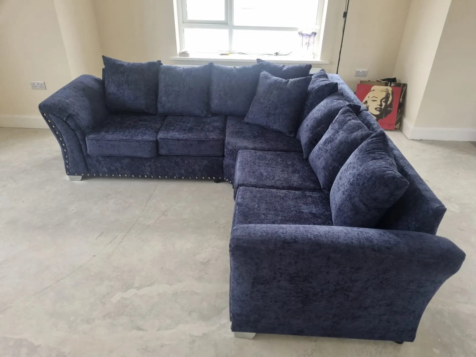 Luxury Cambridge Corner Sofa - Midnight Chenille Fabric Sofa