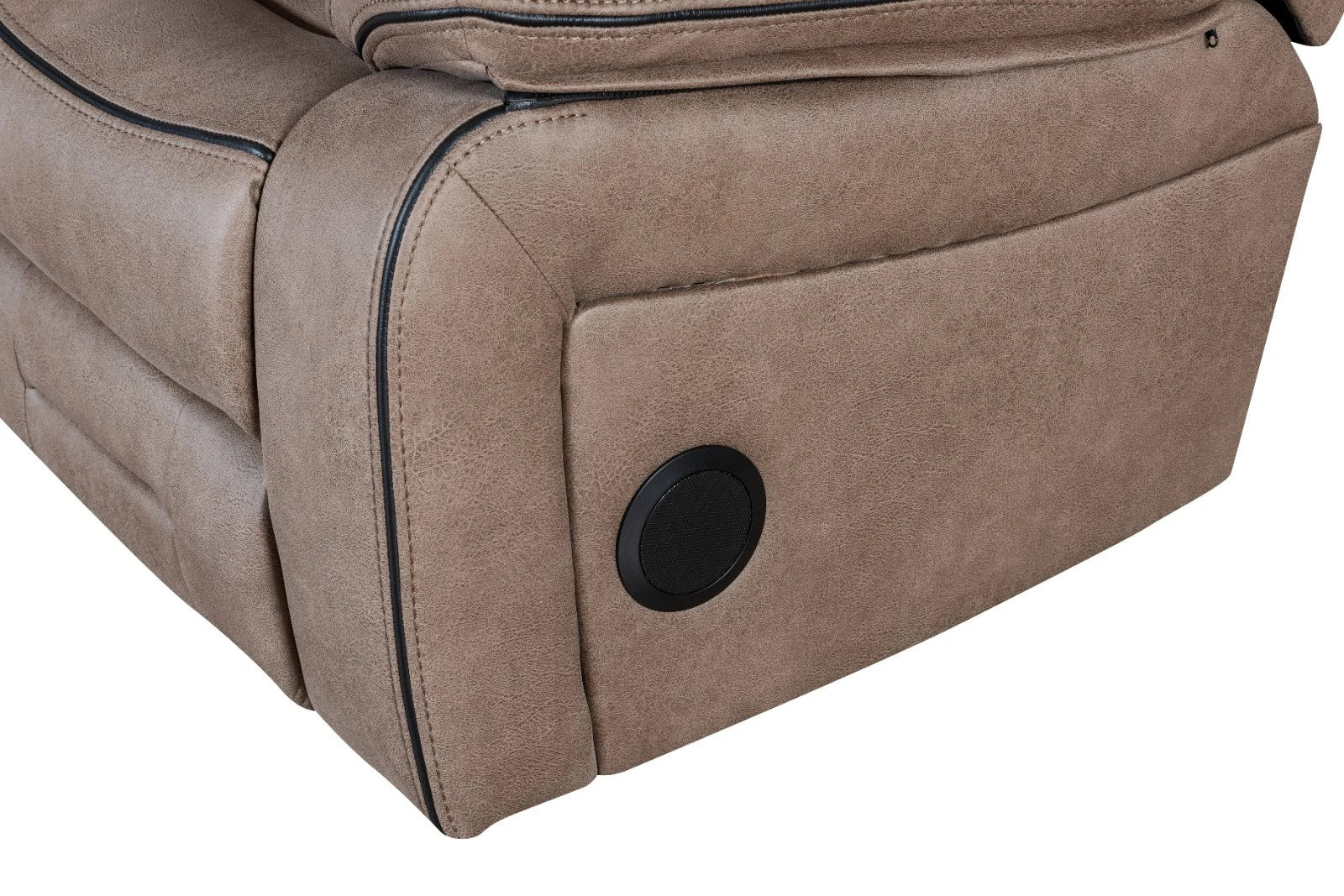MNS Chelsea Electric Recliner Sofa Brown, Fabric, USB Ports, Hot &C Cupholder