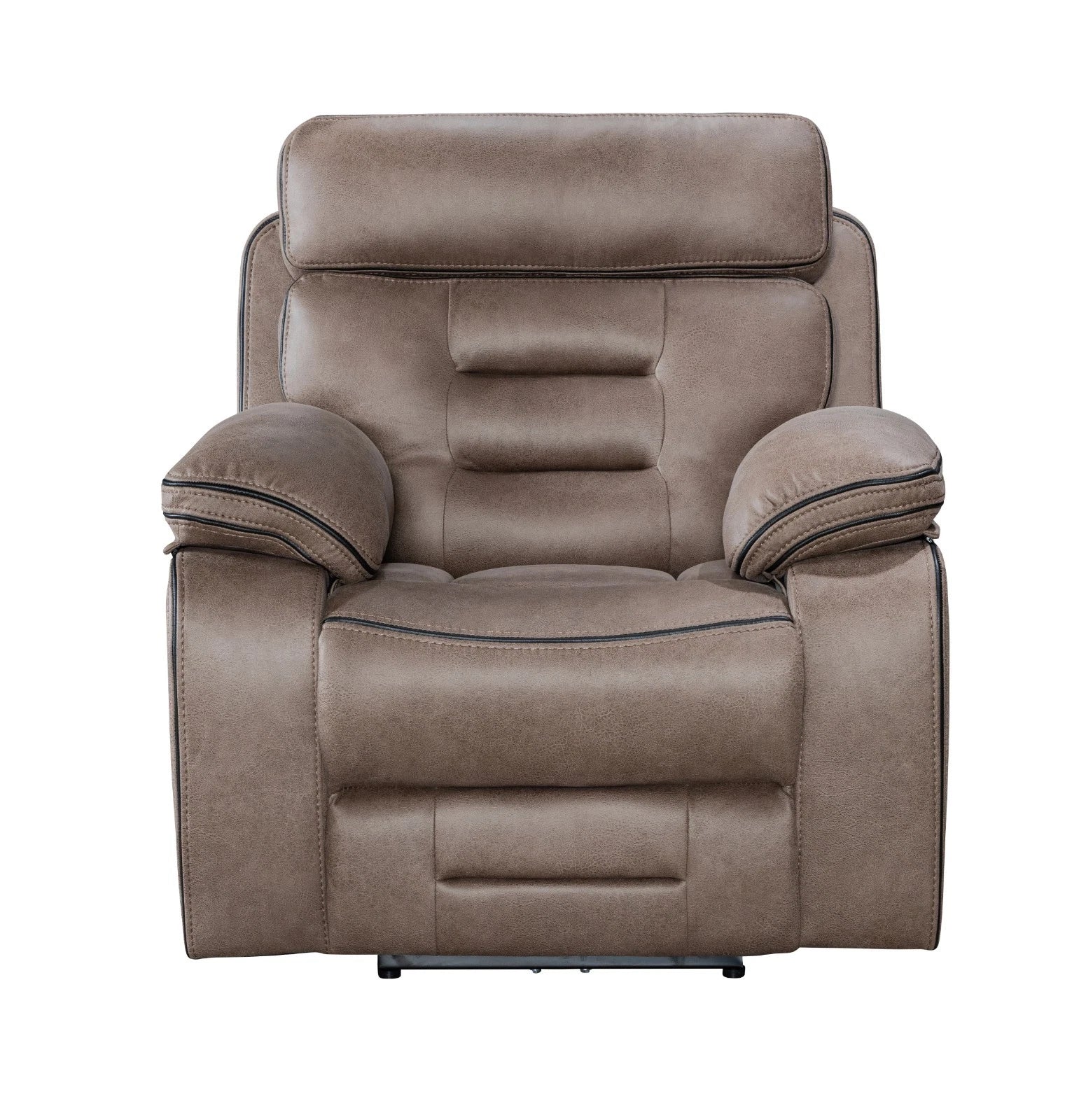 MNS Chelsea Electric Recliner Sofa Brown, Fabric, USB Ports, Hot &C Cupholder