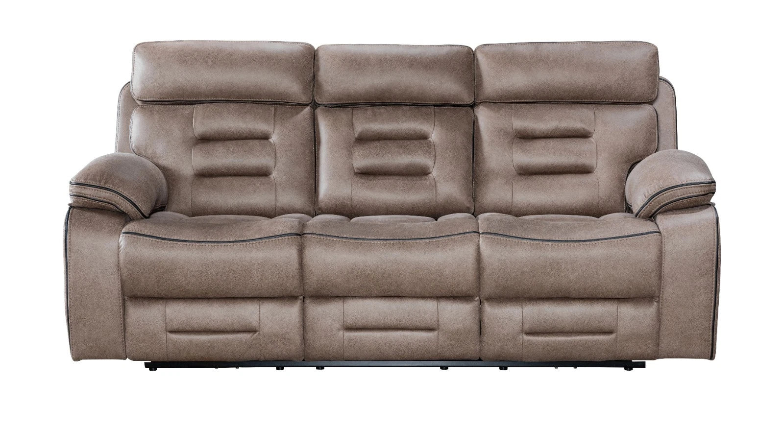 MNS Chelsea Electric Recliner Sofa Brown, Fabric, USB Ports, Hot &C Cupholder