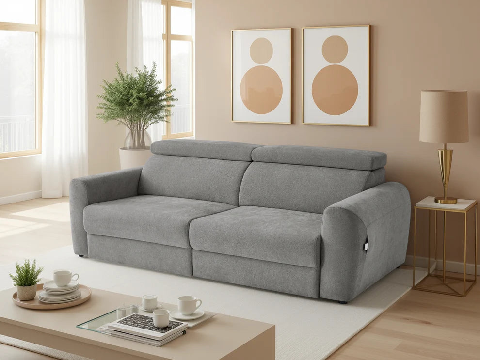 MNS Dakota Electric Sofabed Beige 3 Seater