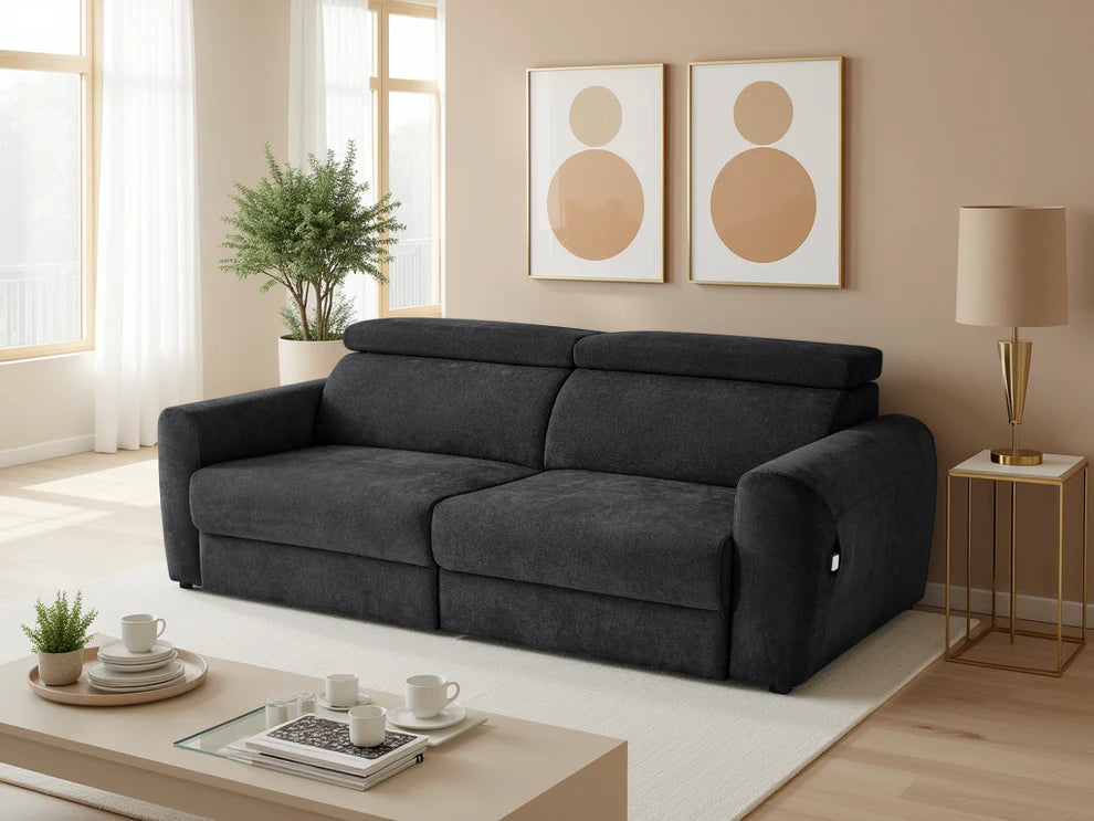 MNS Dakota Electric Sofabed Beige 3 Seater