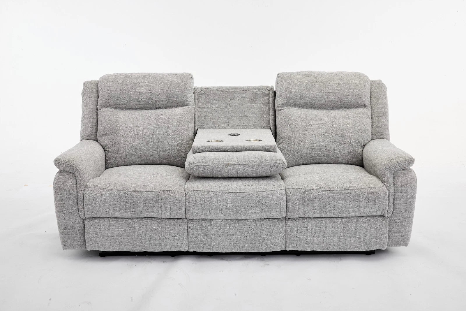 MNS Siyara Fabric Electric Recliner 3+2 Sofa With Bluetooth, USB, Cooling, Cupholder, Wireless Charging