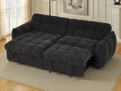 MNS Florida Sofabed Black Universal Corner