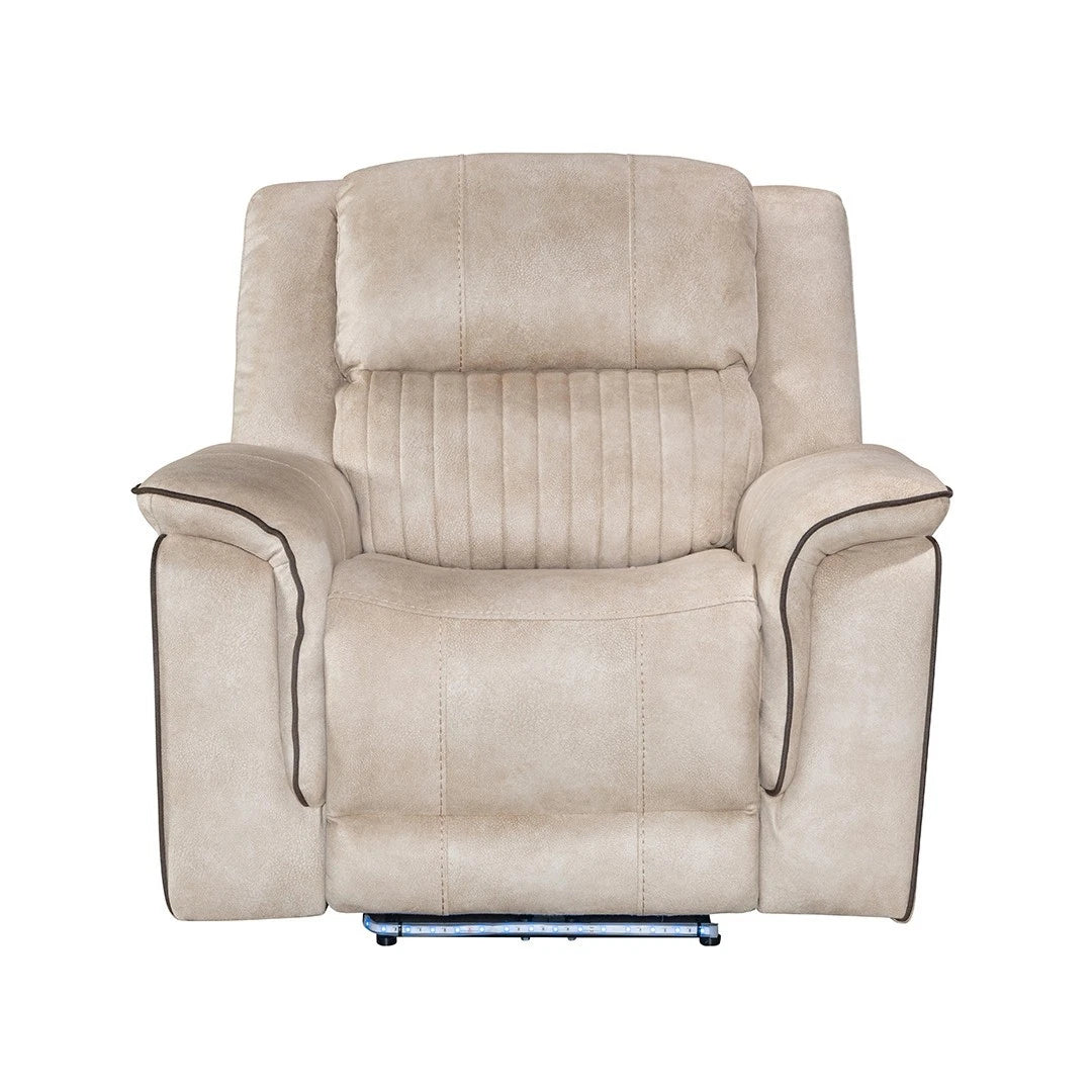 MNS Geneva Pro Fabric Electric Recliner Sofa 3+2+1 Set Wireless, Bluetooth, USB, Led