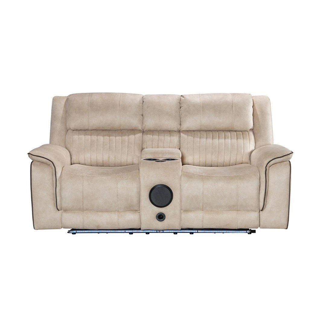 MNS Geneva Pro Fabric Electric Recliner Sofa 3+2+1 Set Wireless, Bluetooth, USB, Led