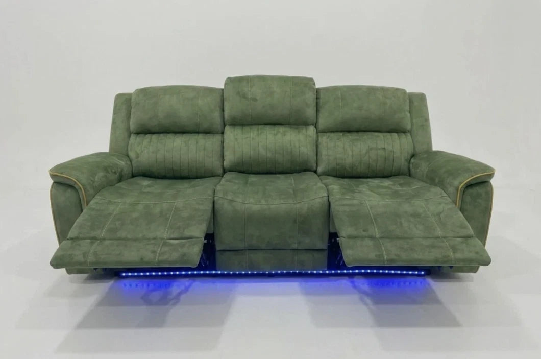 MNS Geneva Pro Fabric Electric Recliner Sofa 3+2 Set,Bluetooth,USB,Cooling-Cupholder