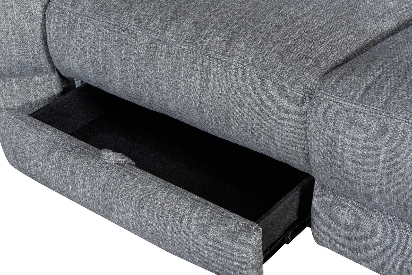 Hercules Electric Recliner Corner Sofa in Grey Colour, lights cupholders