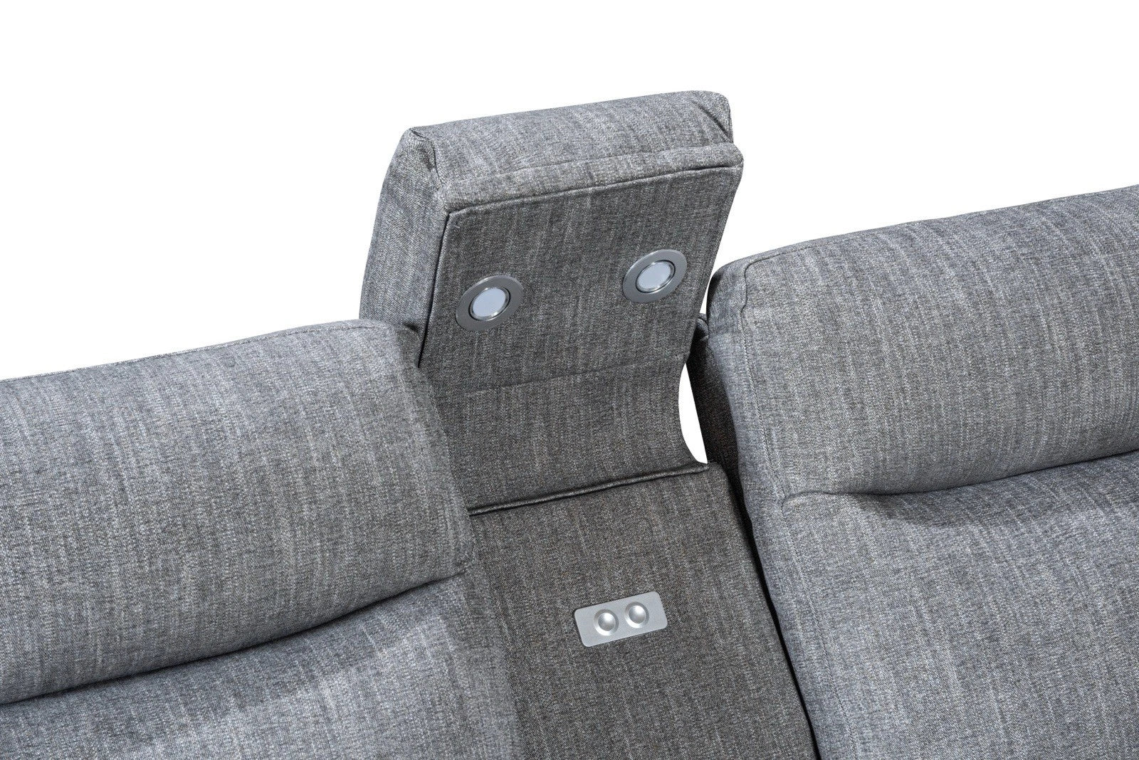 Hercules Express Fabric Electric Recliner Modular Corner Sofa With Cupholders - USB Charging Ports, Storage