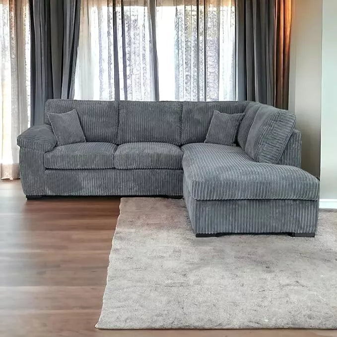 MNS Luxury Jumbo Cord Collection Corner Sofas - L Shape Sofa