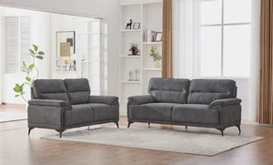 MNS Kate 3+2 Large Sofa, Chenille Fabric In Grey, Green & Dark Grey Colours