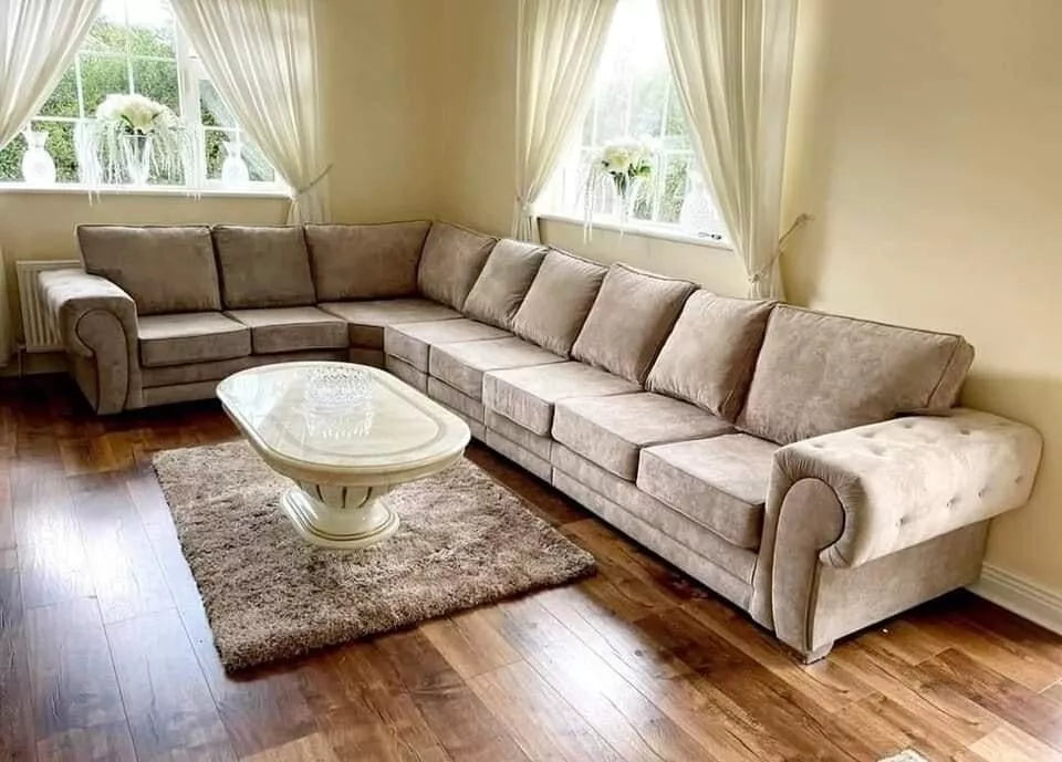 Verona Corner Sofa Full Back Set Kensington Mink - 5 Seaters, 6 Seaters , 7 Seaters