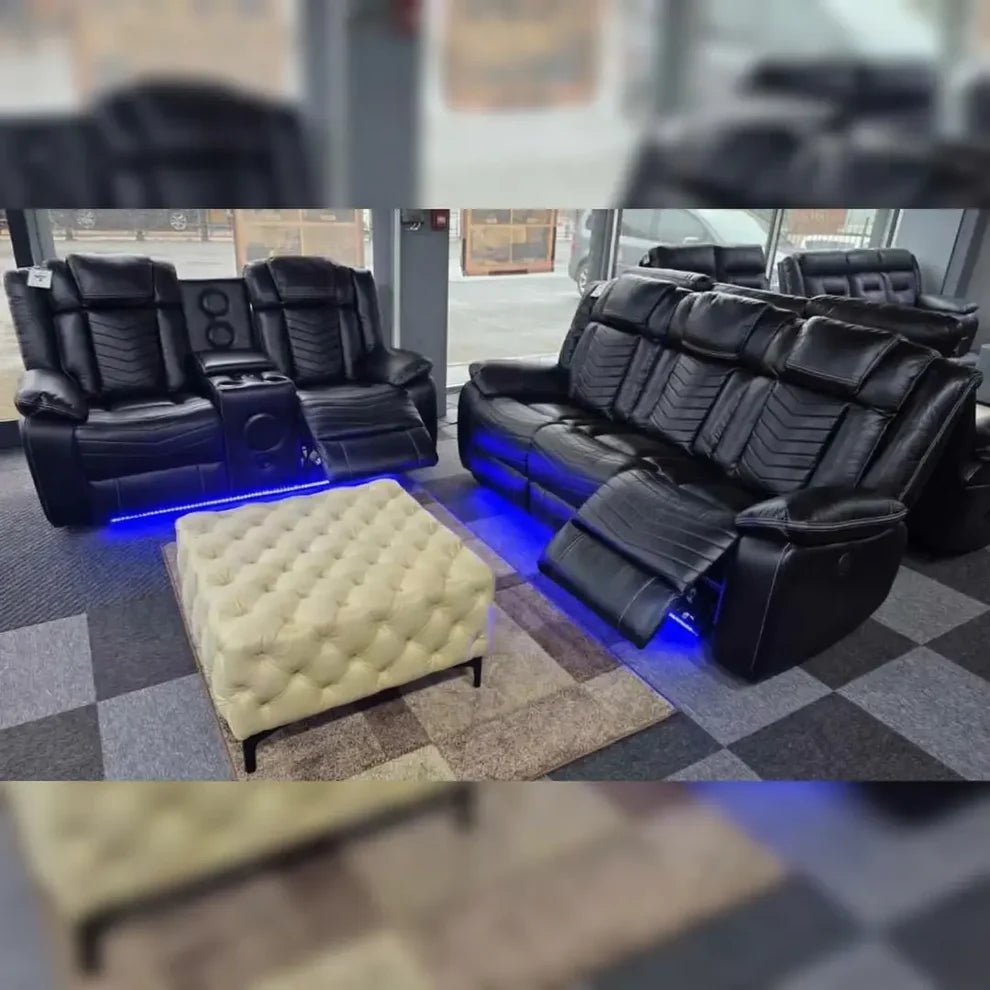 MNS Michigan Leather Electric Recliner Sofa, Corner Sofa, 3+2 Seater Sofa