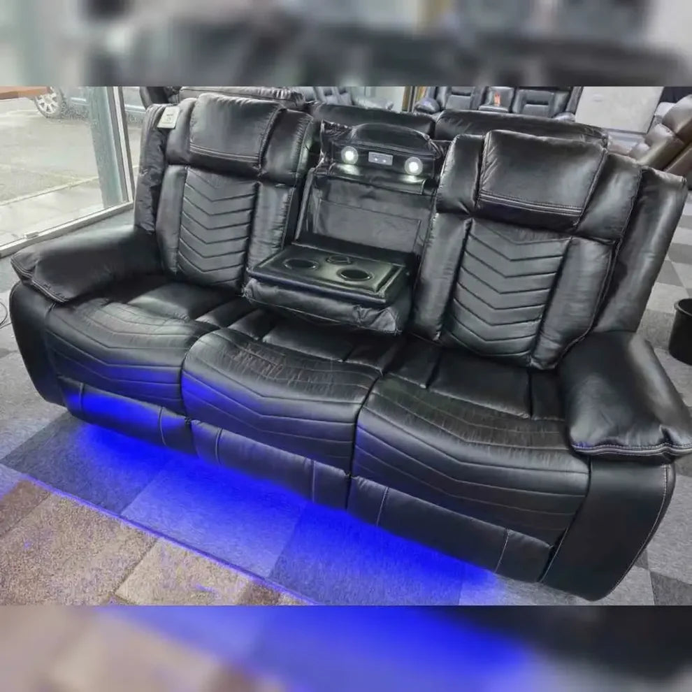 MNS Michigan Leather Electric Recliner Sofa, Corner Sofa, 3+2 Seater Sofa