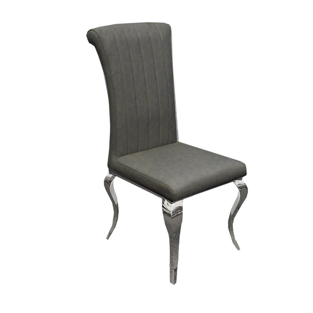 Nicole Dining Chair with Plain Back, Line & Cross Stitch