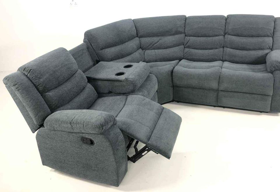 FABRIC MANUAL RECLINER CORNER OR 3 AND 2 SEATER