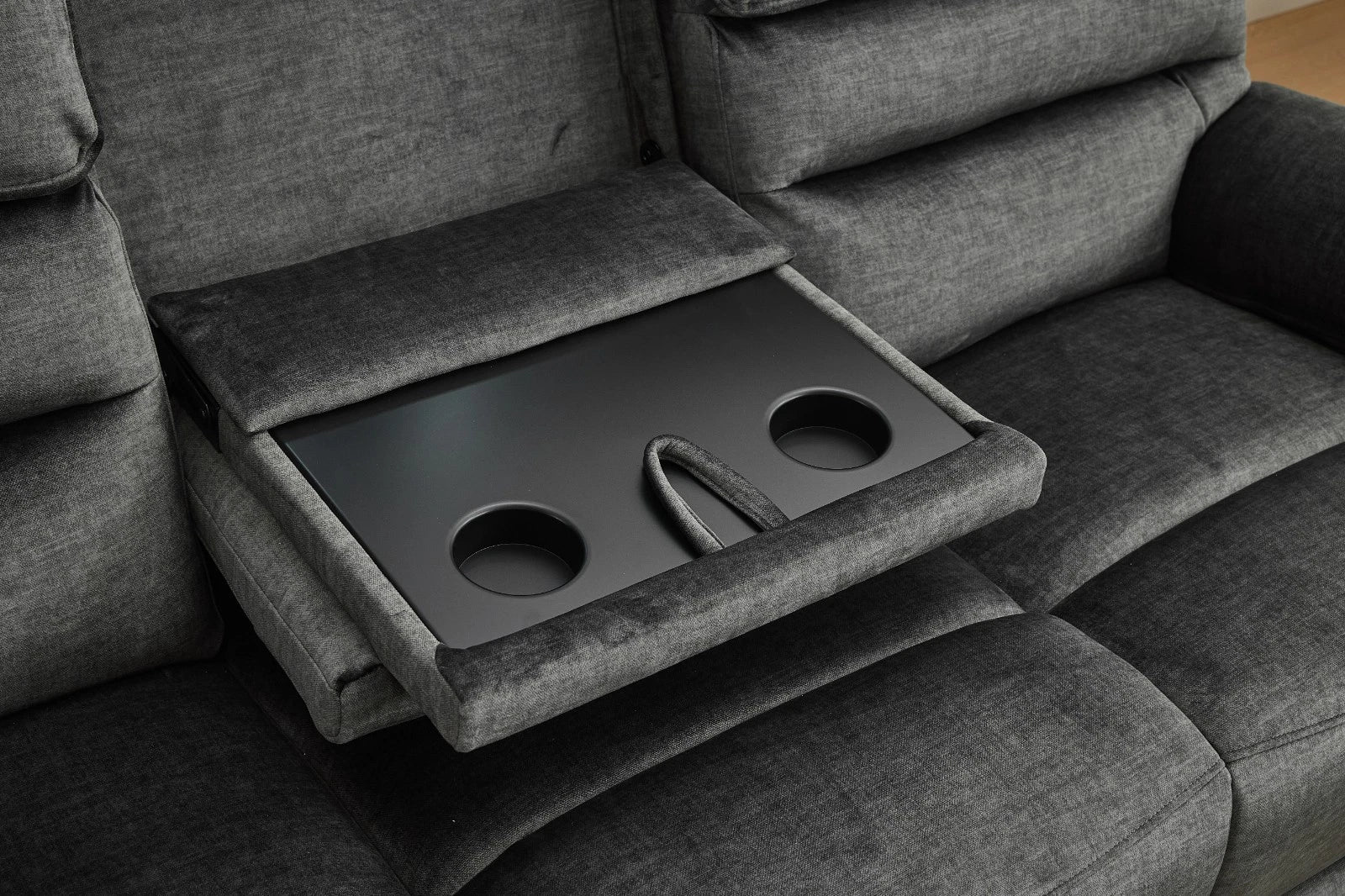 MNS Fabric Electric Recliner Sofa 3+2 seater, CupHolder, USB Charging, lights