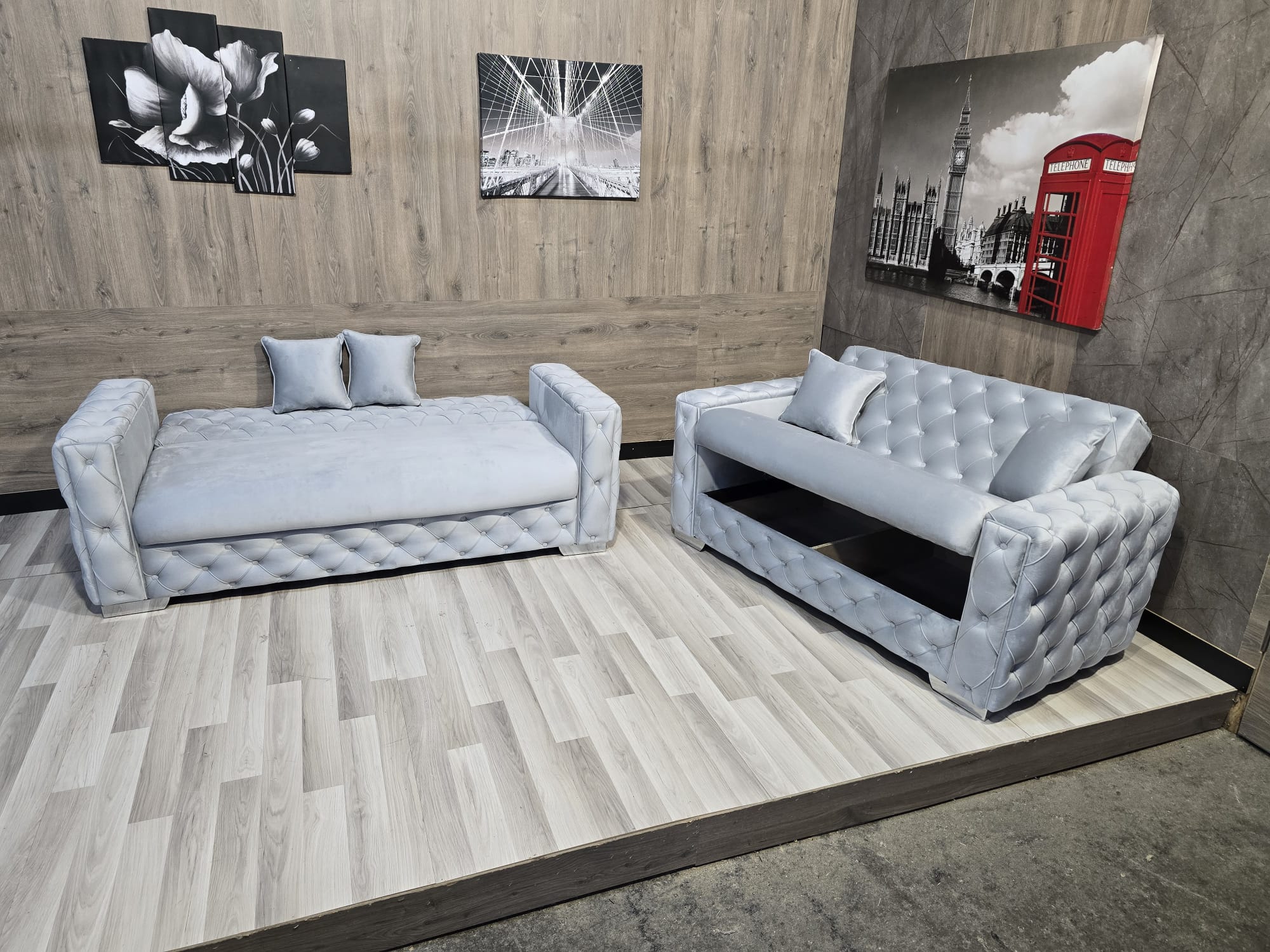 TURKISH STYLE CHESTERFIELD SOFA BED WITH STORAGE CHESTERFIELD ARMS