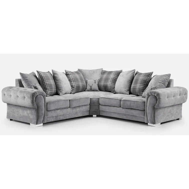 Kensington/Verona Fabric Corner Sofa With Scatterback Cushions