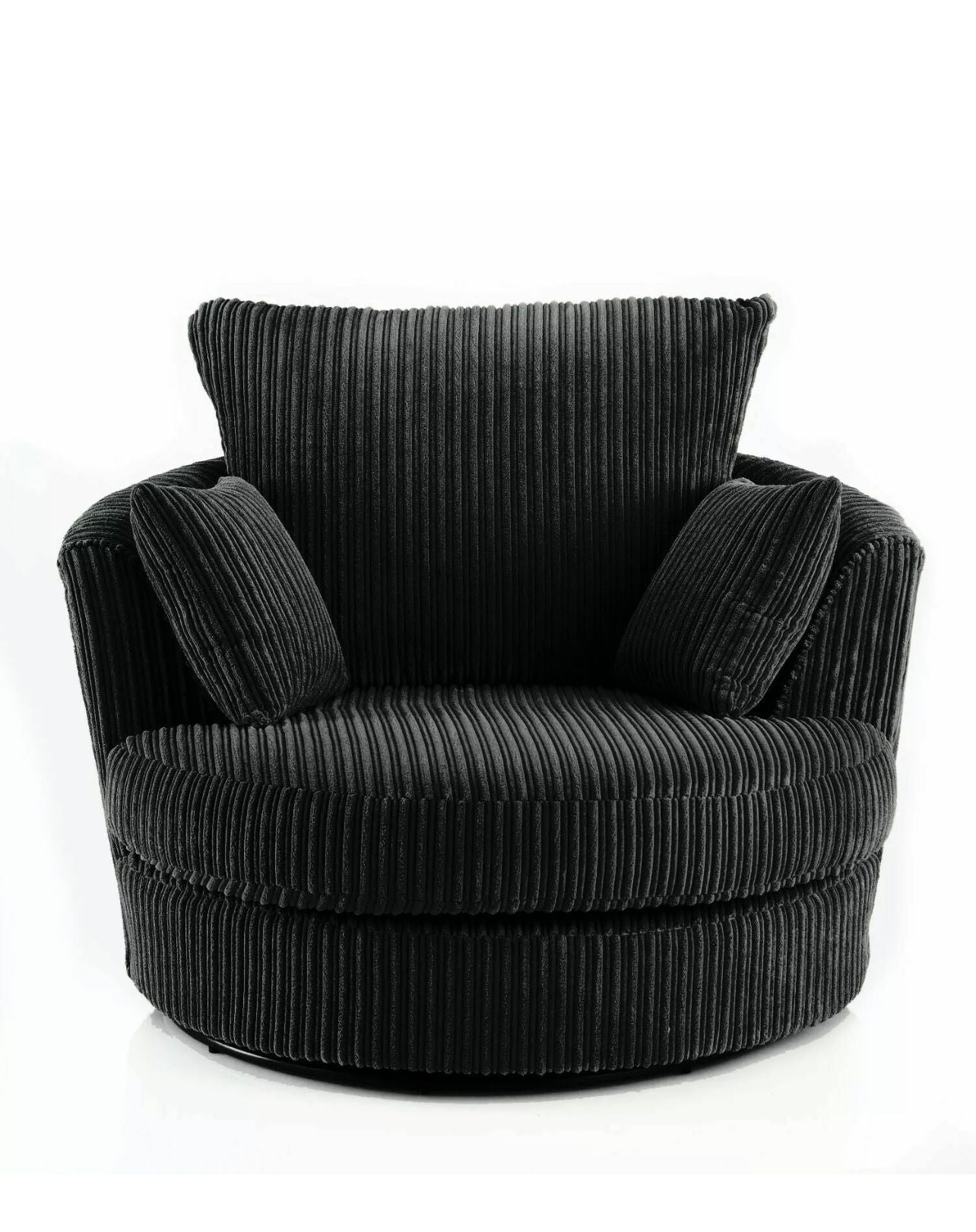 Jumbo Cord Swivel Chair Soft Cuddle