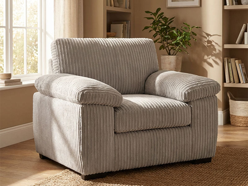 MNS Luxury Life Amalfi Jumbo Cord Fabric Armchair
