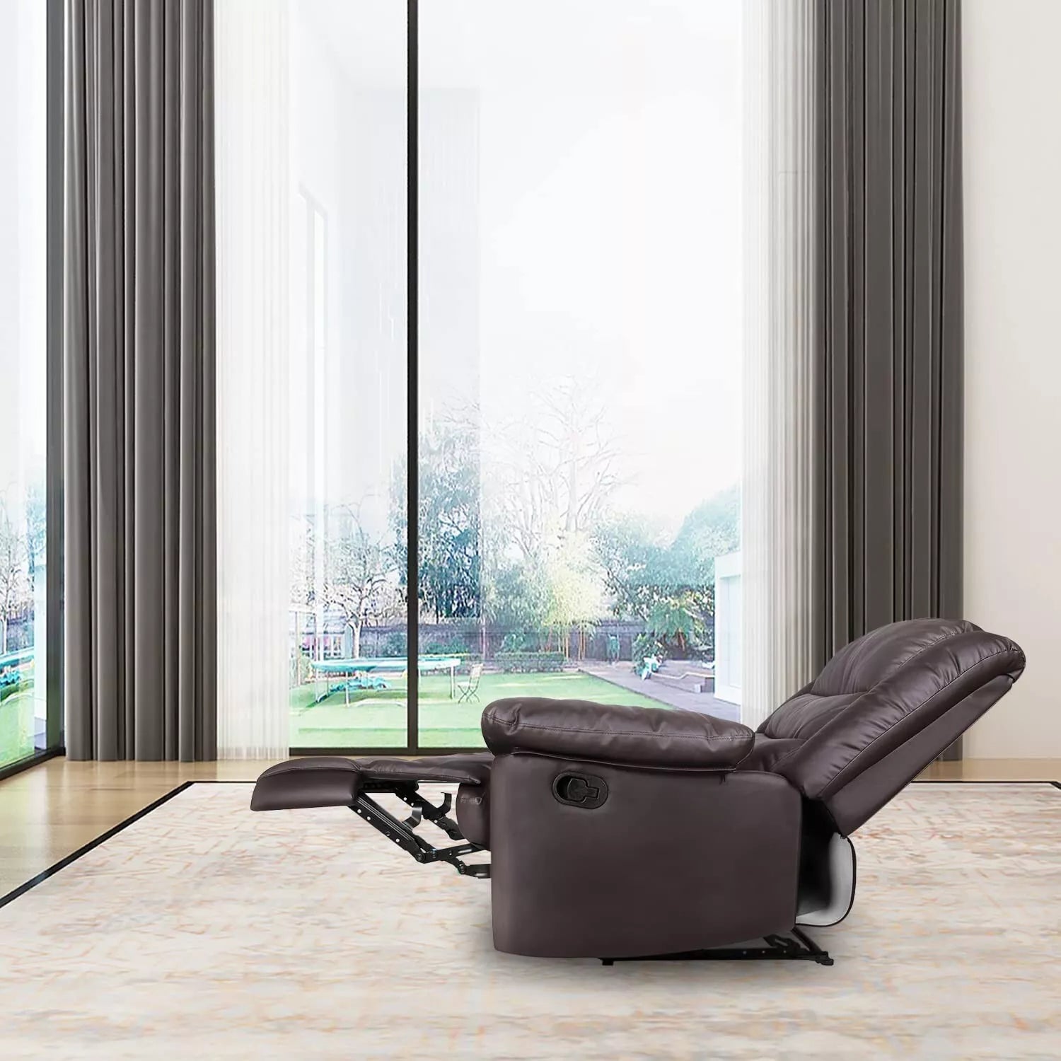 Leather Recliner Armchair Sofa Home Lounge Chair Cinema Reclining Gaming