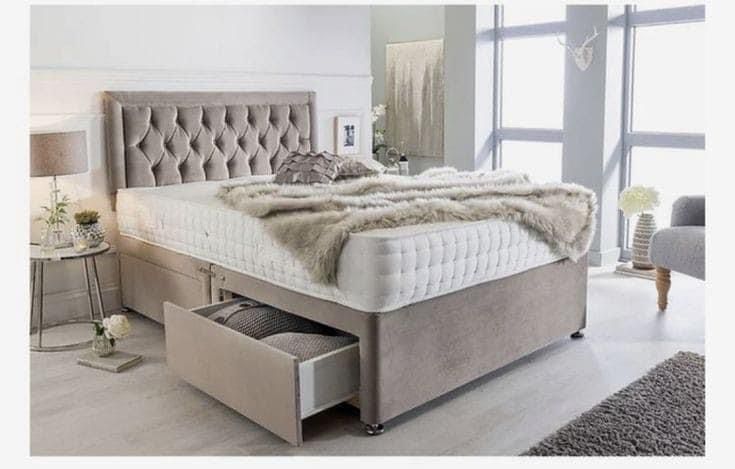 MNS Divan Bed Set With Super Orttopedic Mattress - 30" Headboard