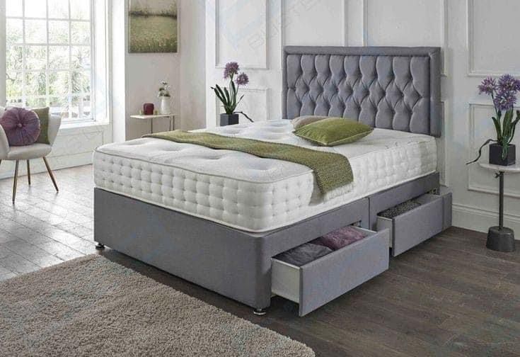 MNS Divan Bed Set With Super Orttopedic Mattress - 30" Headboard