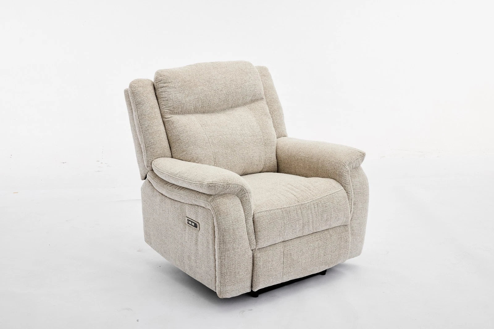 MNS Siyara Fabric Electric Recliner 3+2 Sofa With Bluetooth, USB, Cooling, Cupholder, Wireless Charging