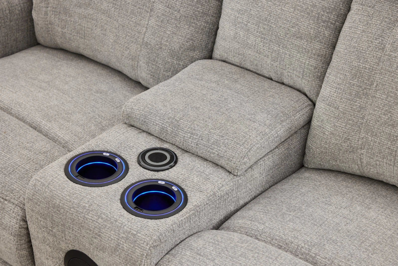 MNS Siyara Fabric Electric Recliner 3+2 Sofa With Bluetooth, USB, Cooling, Cupholder, Wireless Charging