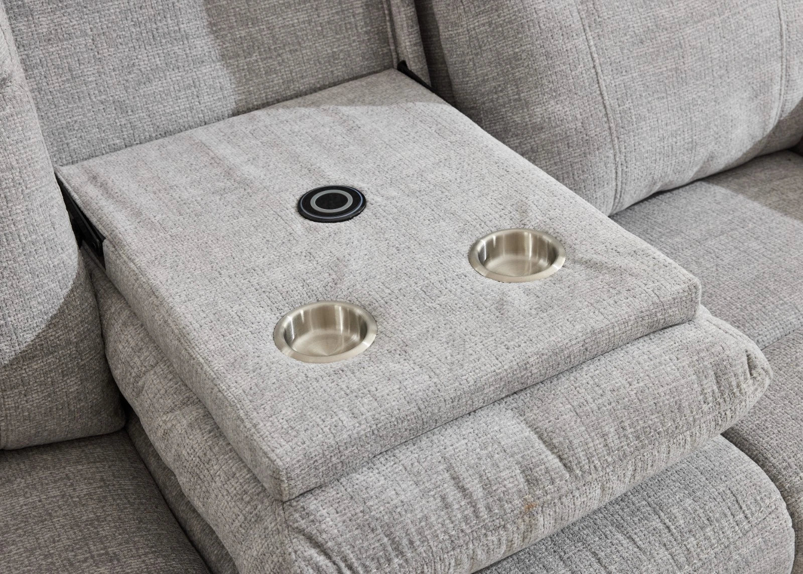 MNS Siyara Fabric Electric Recliner 3+2 Sofa With Bluetooth, USB, Cooling, Cupholder, Wireless Charging