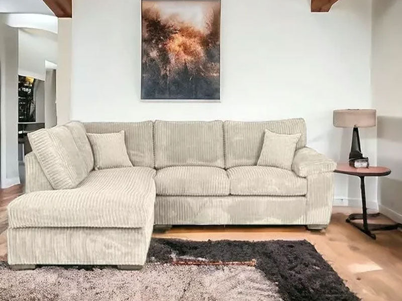MNS Luxury Jumbo Cord Collection Corner Sofas - L Shape Sofa