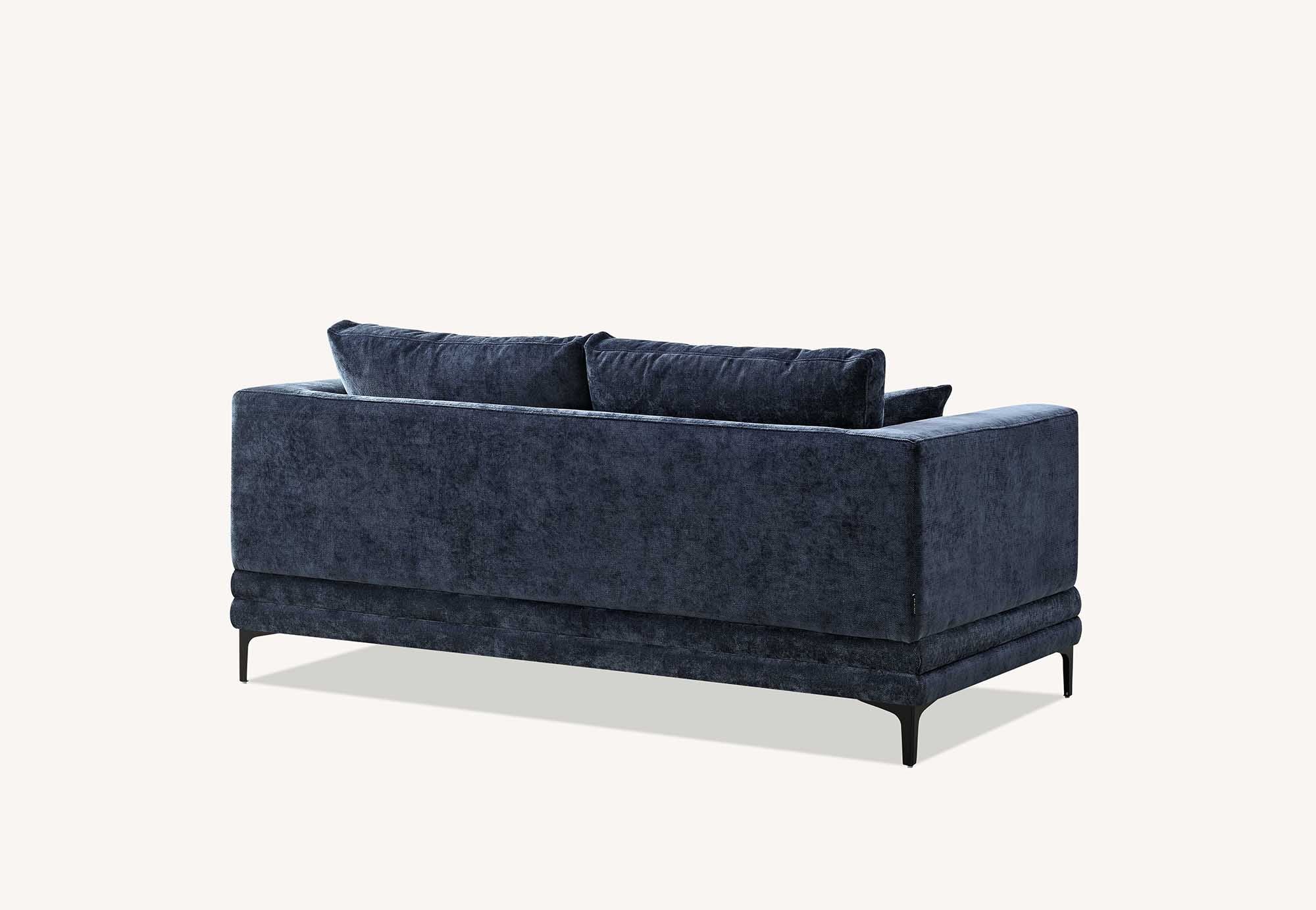 MNS Aluxo Lenox Sofa Range in Aegean Blue Velvet - 3 Seaters & 2 Seaters Sofa