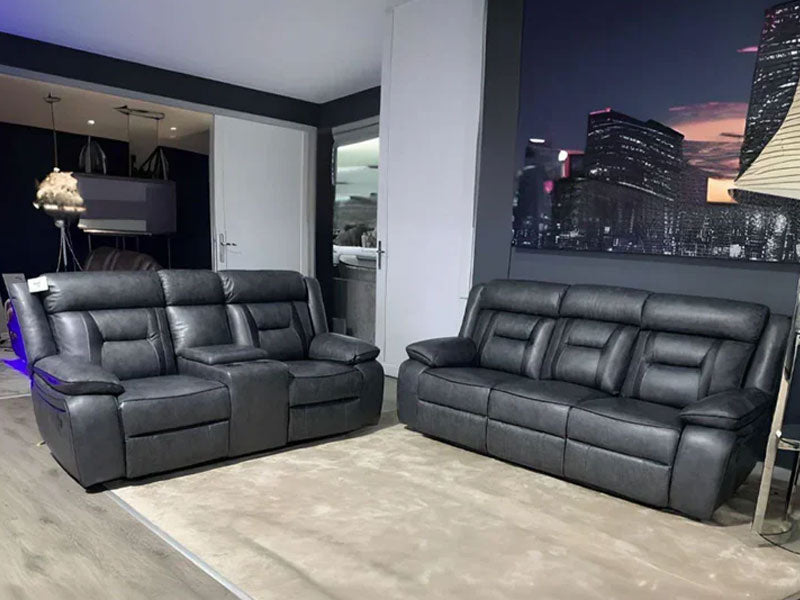 Nova Electric Recliner Leather Sofa - 3+2 Seater