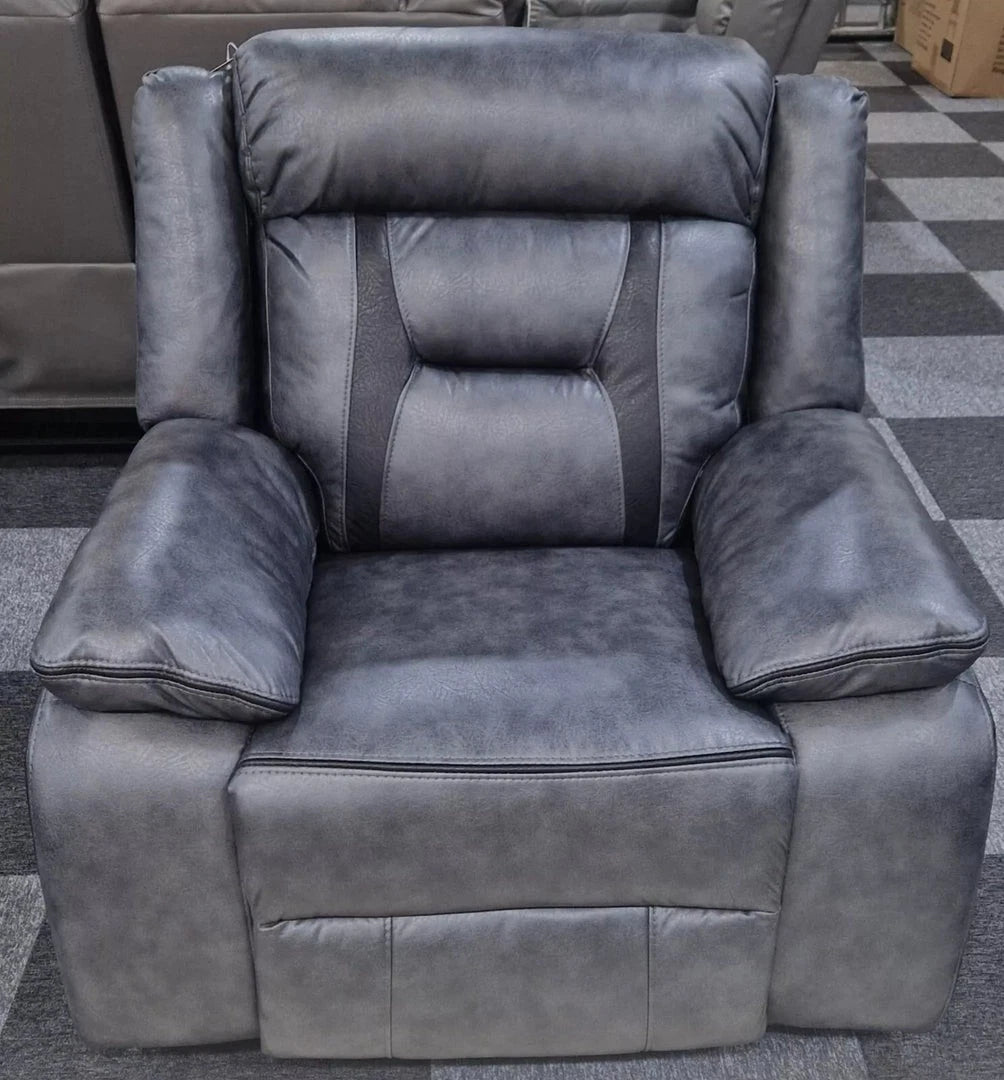 Nova Electric Recliner Leather Sofa - 3+2 Seater With Dual Power Recliners, Console & Cup Holders – Modern Style