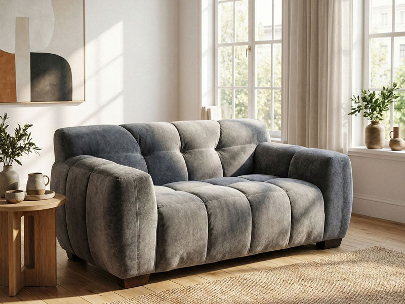 MNS Aluxo Harlem Sofa Range in Chocolate Velvet