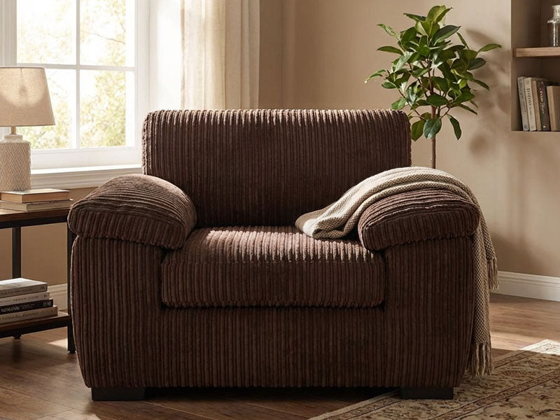 MNS Luxury Life Amalfi Jumbo Cord Fabric Armchair