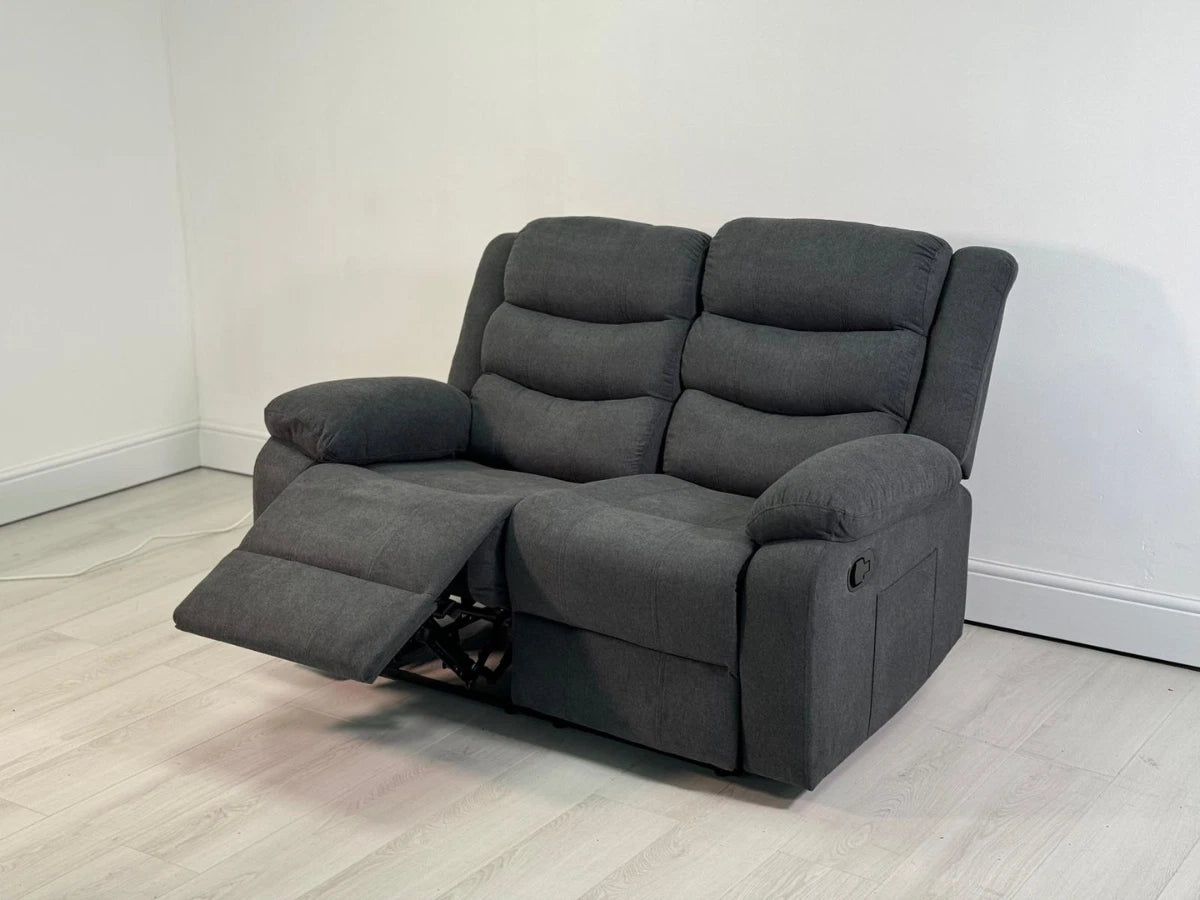 MNS Fabric Manual Recliner Sofa Set 3+2 Chenille Fabric with Cupholders