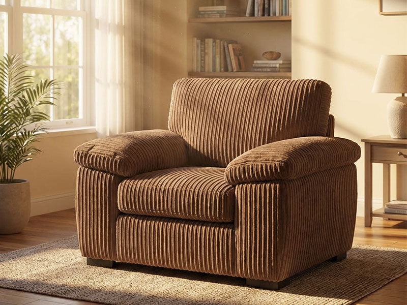 MNS Luxury Life Amalfi Jumbo Cord Fabric Armchair